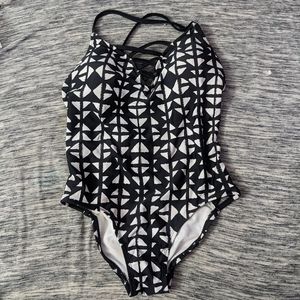 High cut one piece swimsuit
